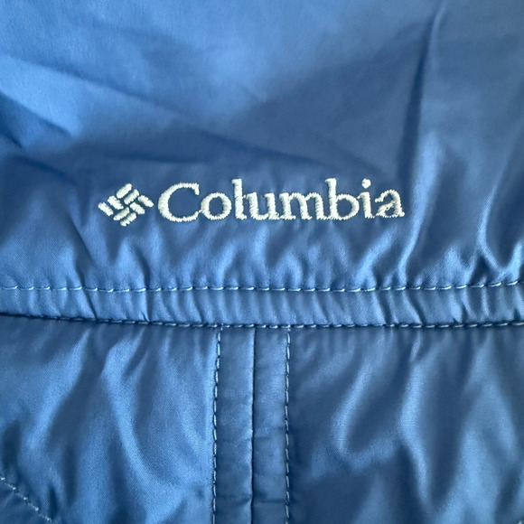 Columbia Women’s Size Small Blue Vest Down Puffer Full Zip Mock Neck Outdoors - Picture 8 of 16